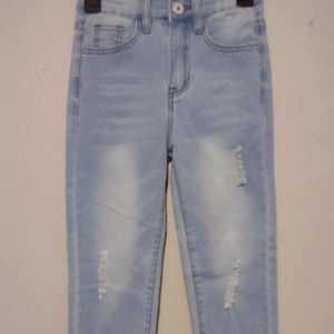 SheIn Stretchy Youth Distressed Jeans